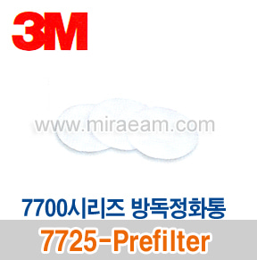 M4-71/ 7725-Prefilter 방독정화통/7700시리즈 마스크/3M